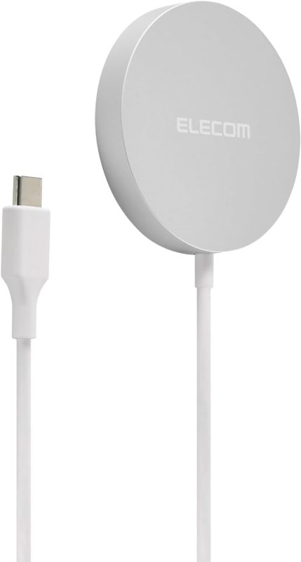 エレコム(ELECOM) マグネットQi2規格対応ワイヤレス充電器 EC-MA01SV