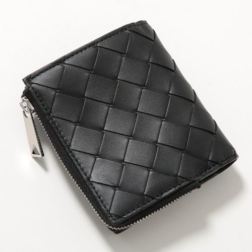 ボッテガ・ヴェネタ(BOTTEGA VENETA) イントレチャート 二つ折りファスナーウォレット