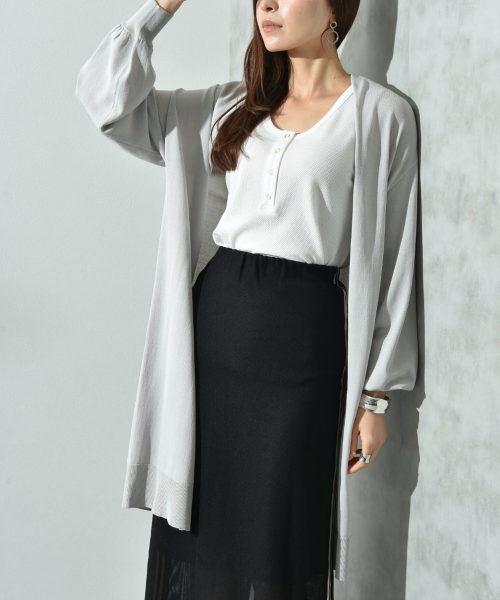 インタープラネット(INTERPLANET) ロングトッパーカーディガン