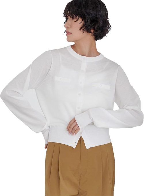 ユアーズ(ur's) UVケアコンパクトベーシックニットカーディガン