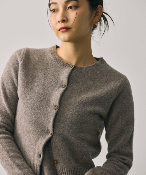 バビロン(BABYLONE) ウールクルーネックショートカーディガン