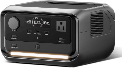 EcoFlow RIVER 3 Plus ポータブル電源 286Wh容量 GaN採用 UPS機能10ms リン酸鉄リチウムイオン電池 長寿命 AC定格600W /サージ1200W 30dB静音 X-guard電池保護 純正弦波 アプリ操作 エコフロー リバー3 プラス