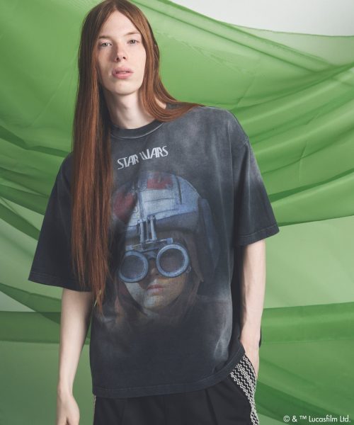 メゾンスペシャル(MAISON SPECIAL) STAR WARS Graphic Print Prime-Over Crew Neck T-Shirt