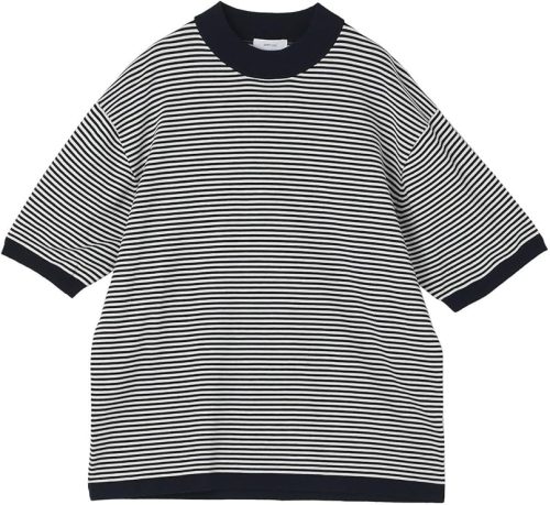 シップス エニィ(SHIPS any) ハイゲージリネン ミックス サマーニット モックネック Tシャツ