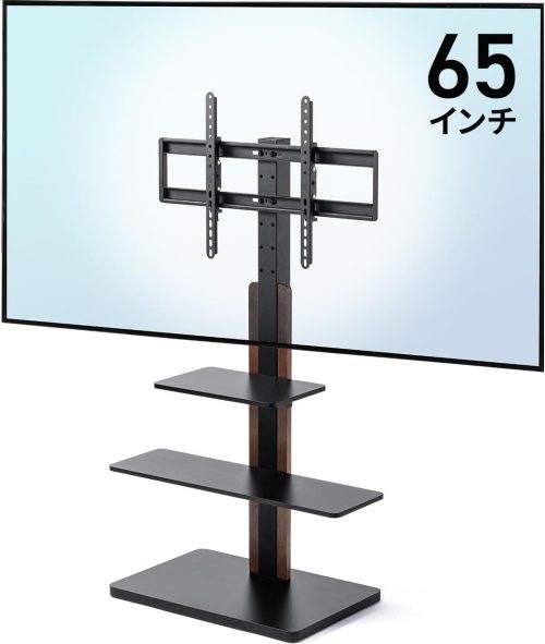 サンワサプライ(SANWA SUPPLY) 壁寄せテレビスタンド ハイタイプ 100-PL034M