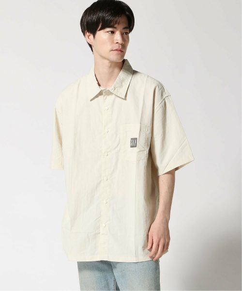 ギャップ(GAP) リサイクル素材100% リラックス ナイロンシャツ