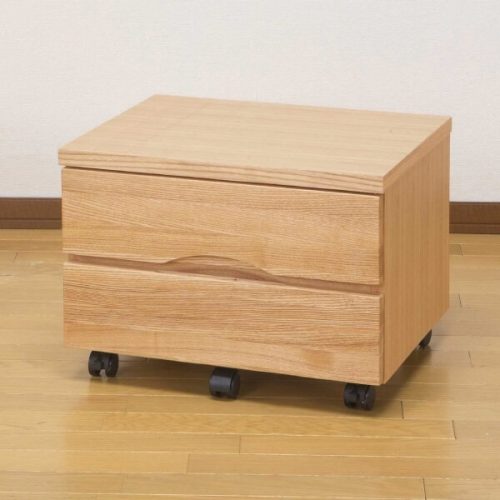 ニトリ(NITORI) タモ突板の木目がうつくしい天然木プリンターワゴン 5631566