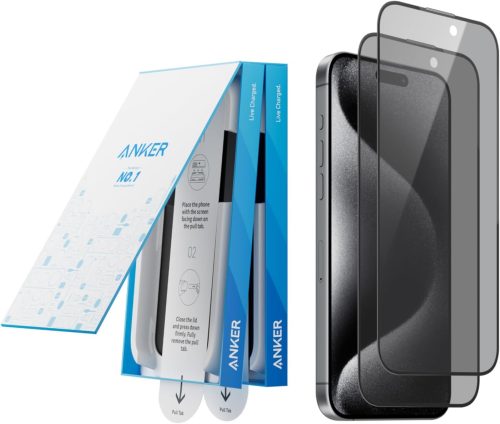 アンカー(ANKER) Easy Fit ガラスフィルムキット HD for iPhone 16シリーズ / 15シリーズ 2枚セットA720A