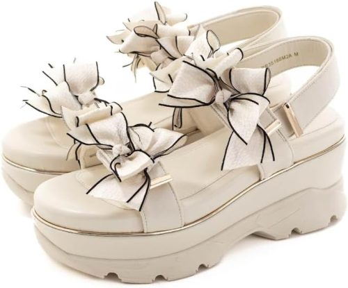 ランダ(RANDA) ミニリボン厚底スポ―ツサンダル