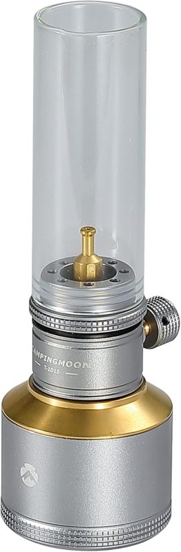 キャンピングムーン(CAMPING MOON) ガスキャンドル ランタン 専用タンク木製ランタンケース付き T-1D15