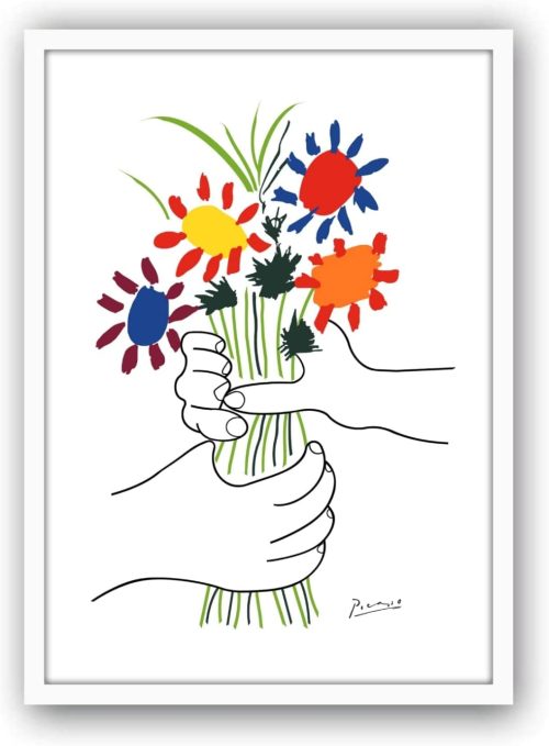 ポスターaoipro ピカソ 花束を持つ手