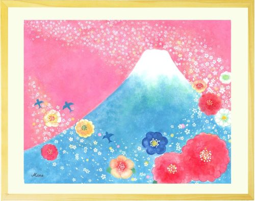 KAWAII ART 絵画 歓びの空へ