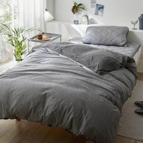 ニッセン(nissen) 接触冷感×綿混紡タオル地吸汗速乾リバーシブル掛け布団カバー