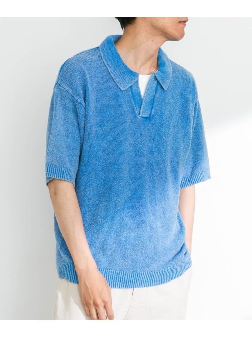 アーバンリサーチ サニーレーベル(URBAN RESEARCH Sonny Label) インディゴパイルスキッパーポロシャツ