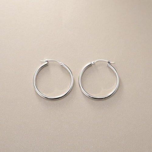 ココシュニック(COCOSHNIK) プラチナ中空丸線 フープピアス大