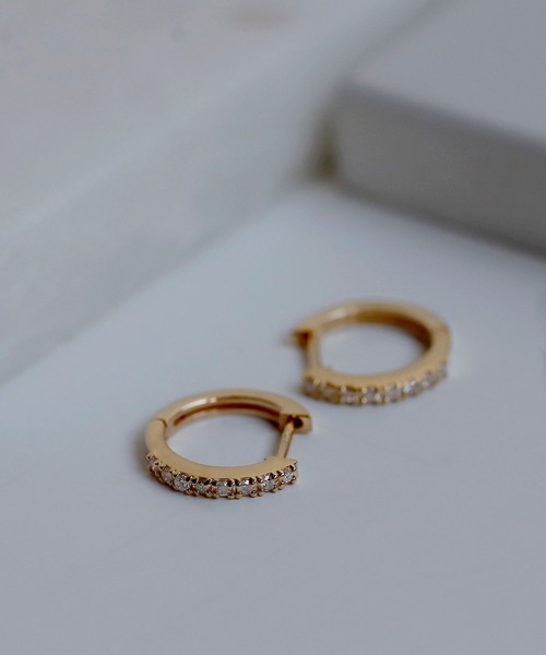 シエナロゼ(SIENA ROSE) ダイヤラインフープピアス