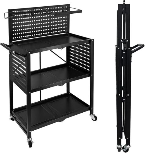 RAKU ツールカート 3段 折り畳み式