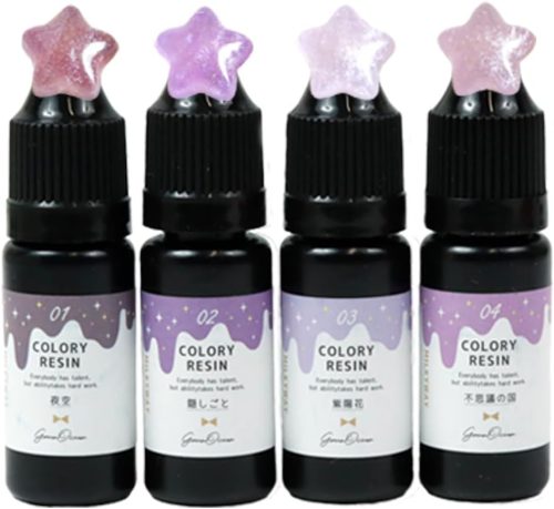 隠れ工房GreenOcean カラリーレジン 10ml ミルキーウェイ 4色セット