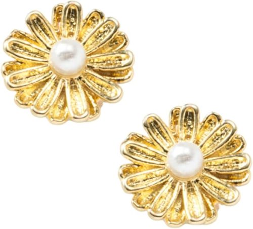 クリームドット(Cream dot) パール付きミニマムフラワーのマグネットイヤリング