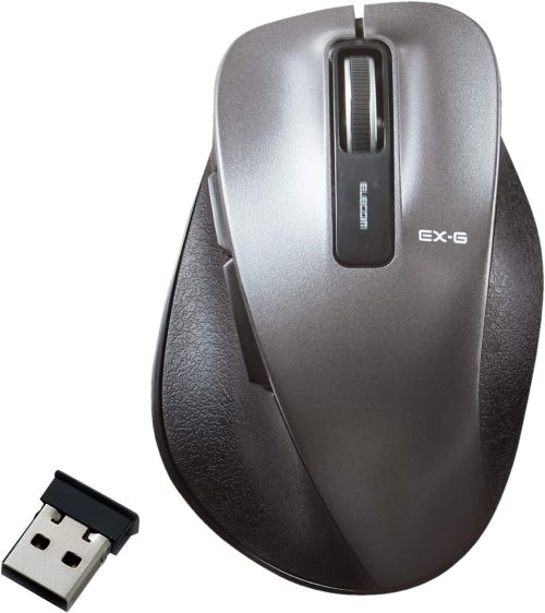 エレコム(ELECOM) EX-G ワイヤレスBlueLEDマウス Mサイズ M-XGM10DBBK/EC