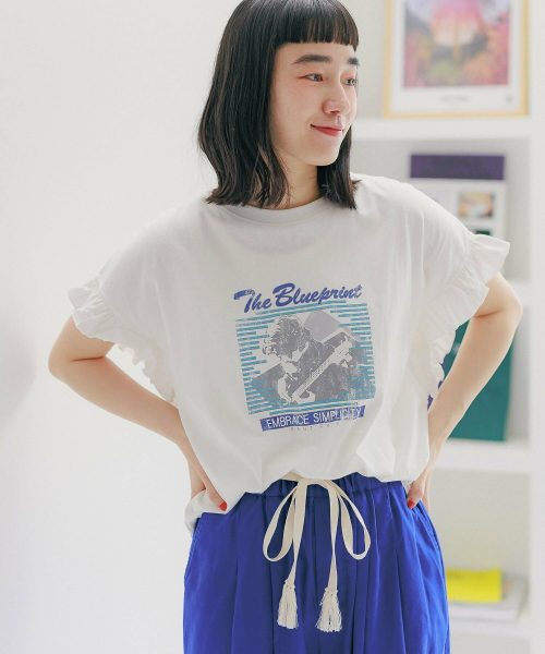 ニコアンド(niko and…) アソートフリルグラフィックTシャツ