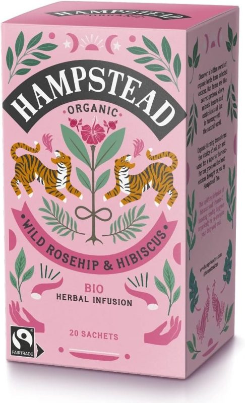 ハムステッドティー(HAMPSTEAD TEA) オーガニック ローズヒップ&ハイビスカス ティーバッグ