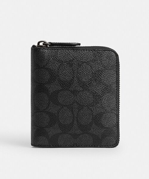 コーチ(COACH) ジップ アラウンド コイン ウォレット・シグネチャー キャンバス