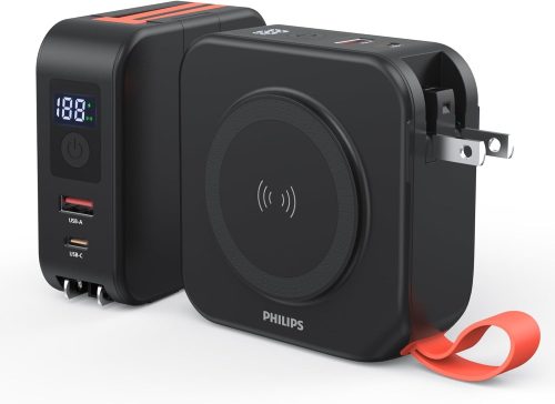 フィリップス(Philips) MagSafe マグネット式 モバイルバッテリー DLP4347C 10000mAh