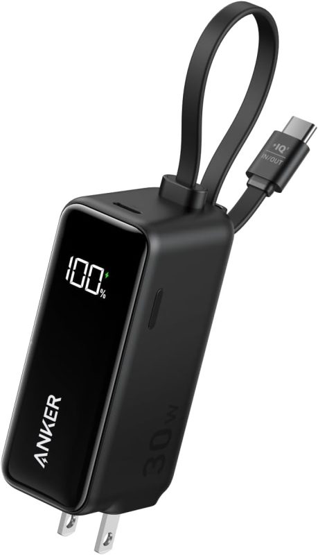 アンカー(ANKER) Anker Power Bank 30W Fusion Built-In USB-C ケーブル A1636N