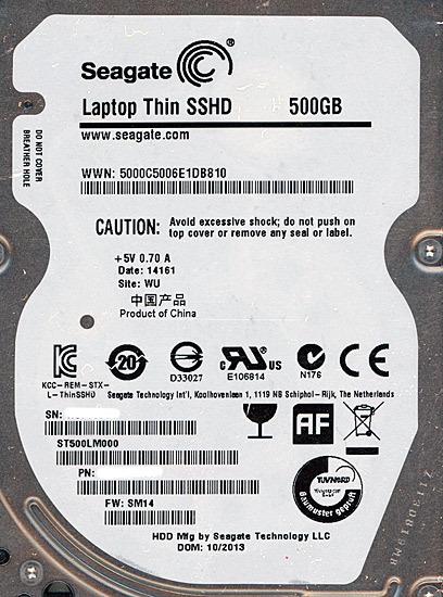 シーゲート(SEAGATE) LAPTOP Thin SSHD ST500LM000