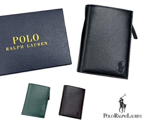 ポロラルフローレン(Polo Ralph Lauren) ハーモニーエンボス 縦型二つ折り財布