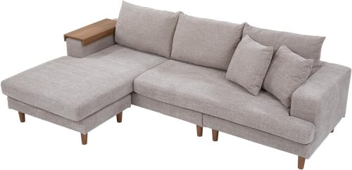 ロウヤ(LOWYA) 3人掛けカウチソファ ファブリック N4BV9