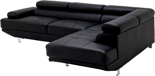 モダンデコ 3人掛けレザーカウチソファ hy-001