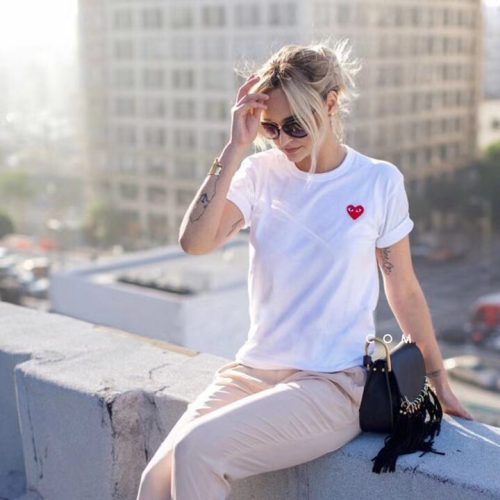 プレイコムデギャルソン(PLAY COMME des GARCONS) PLAY ワンポイント RED HEART Tシャツ