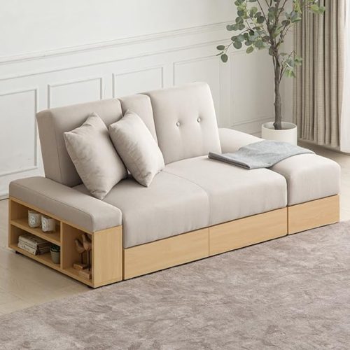 モダンデコ 収納付き3人掛け多機能ソファ ss001