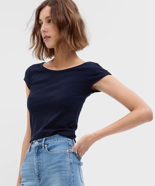 ギャップ(GAP) モダン キャップスリーブTシャツ
