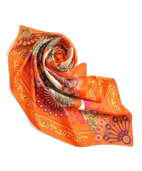 ドットワイ(.Y) シルクスカーフ 日本製 大判 90×90