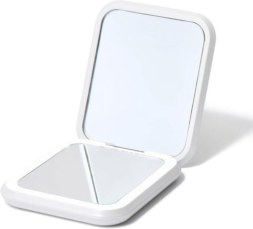 フランフラン(Francfranc) ブロンシュ LEDコンパクトミラー ホワイト