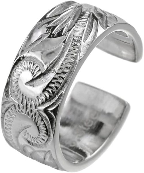 ビニッチ(Binich) フラット ハワイアン ステンレス イヤーカフ