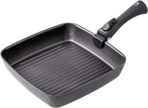 アイメディア(Aimedia) チタンシェフ脱着ハンドル式フライパン スクエアパン