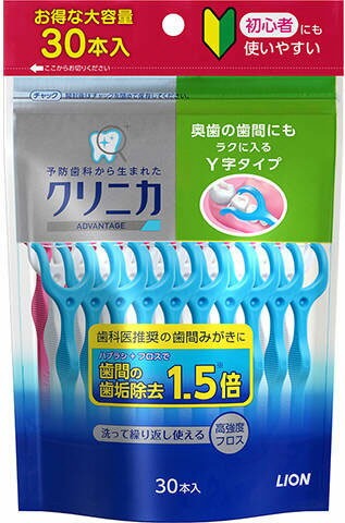 ライオン(LION) クリニカアドバンテージ デンタルフロス Y字タイプ 30本入り