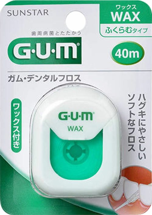 サンスター(SUNSTAR) ガム デンタルフロス ワックス ふくらむタイプ 40m