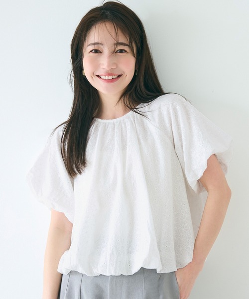 コカ(coca) フラワー柄レースブラウス