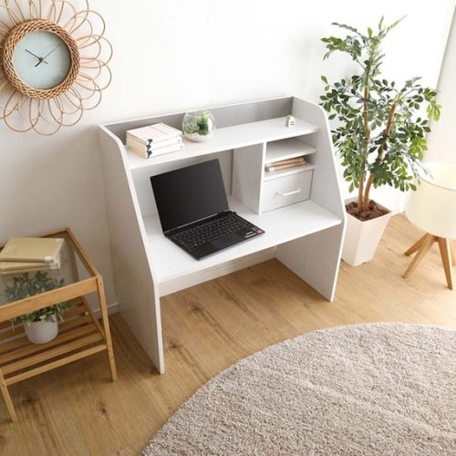 ニトリ(NITORI) 背板の色がお好みで選べる省スペースなローデスク 5690568