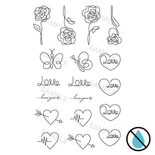 PTドリームボックス タトゥーシール 2枚入り 花