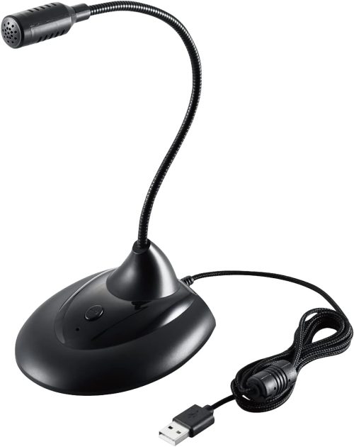 エレコム(ELECOM) マイク 有線 USB-A スタンド型 HS-MC07UBK