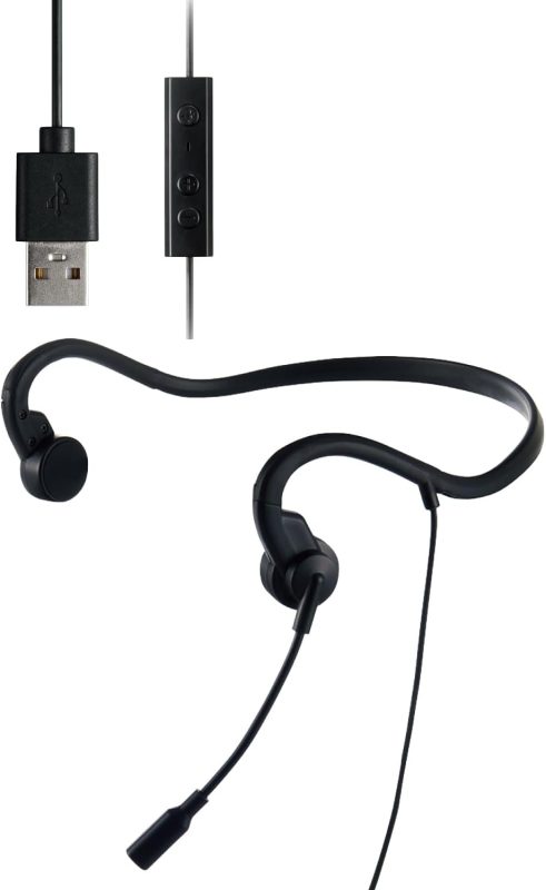 エレコム(ELECOM) 有線骨伝導ヘッドセット USB-A HS-BC05UBK