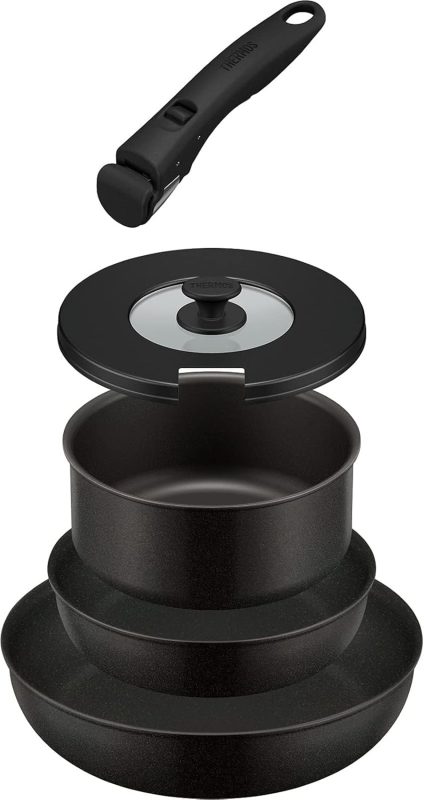 サーモス(THERMOS) 取っ手のとれるフライパン5点セット KSA-5B