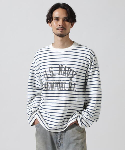 レミ レリーフ(REMI RELIEF) INDIGOボーダーロンT US NAVY