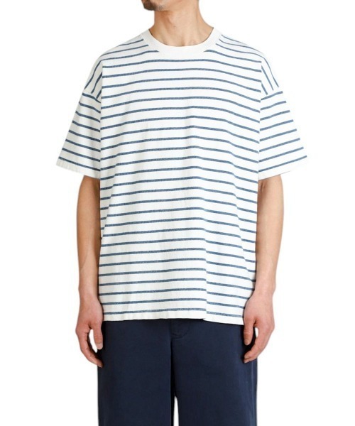 レミ レリーフ(REMI RELIEF) NAVY LABEL INDIGOボーダーT